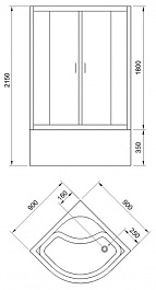 Royal Bath Душевая кабина Fato 90/90 RB90CK-T-CH – фотография-3