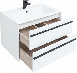 Aquanet Мебель для ванной Lino 70 подвесная белая матовая – фотография-7