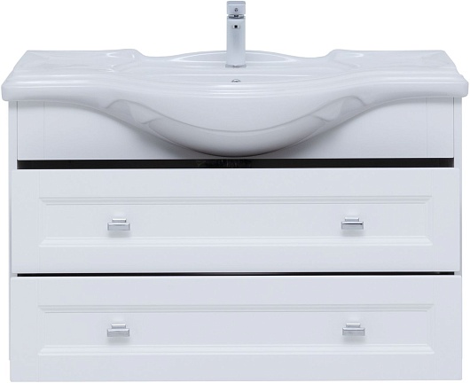 Aquanet Мебель для ванной Монте 85 подвесная белая матовая – картинка-7