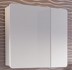 Stella Polare Зеркальный шкаф Адель 80 двухстворчатый белый – фотография-2