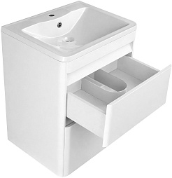 Vivon Тумба с раковиной Atwood 60 подвесная белая матовая – фотография-7