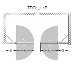 Roltechnik Душевая дверь "TDO1 900" brillant – фотография-13