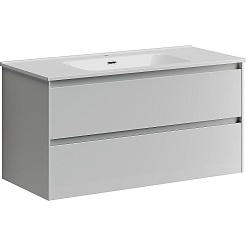 Sancos Мебель для ванной Cento 100 белый глянец – фотография-5