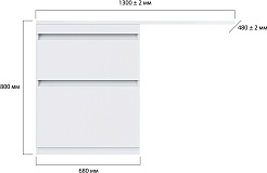 Vivon Тумба под раковину под стиральную машину Donna 130 напольная белый глянец эмаль – фотография-15