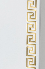 Misty Шкаф-пенал Престиж 35 R белый/золотая патина – фотография-6