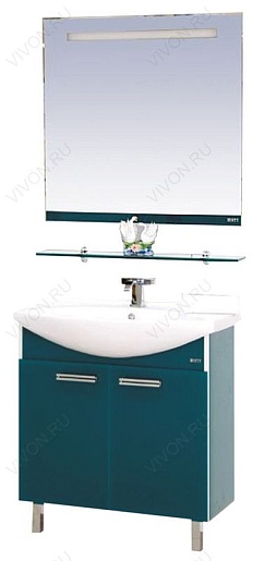 Misty Мебель для ванной Джулия 75 прямая зеленая – картинка-5