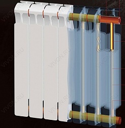 Радиатор Monolit 500 4 секции 1/2' – фотография-3
