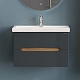 Onika Тумба под раковину Айленд 70 подвесная графит/дуб крафт – картинка-12