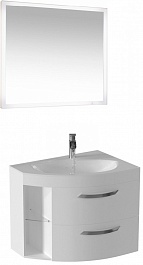 De Aqua Мебель для ванной Трио Люкс New 80 R, зеркало Сити – фотография-1