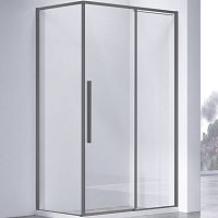 Vincea Душевой уголок Slim-N 120x90 VSR-4SN9012CLGM профиль вороненая сталь стекло прозрачное