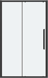 Grossman Душевая дверь в нишу Cosmo 120x195 профиль черный матовый стекло прозрачное – фотография-1