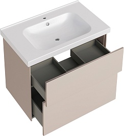 ASB-Woodline Тумба под раковину Гранада 80 подвесная тирамису софт – фотография-3