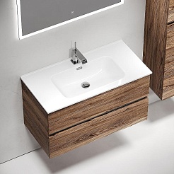 Sancos Тумба с раковиной Urban 90 дуб чарльстон раковина Element 91 CN7002 – фотография-2