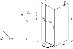 Triton Душевой уголок Йота-Блэк 90/90 Щ0000054032 – фотография-5