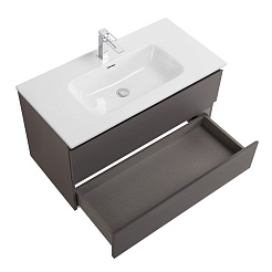 BelBagno Тумба под раковину Kraft 100 подвесная Темно-Серый матовый – фотография-7