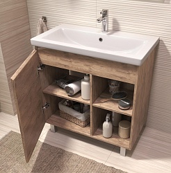 Vigo Тумба под раковину Milos 800-1-0 дуб золотой – фотография-3