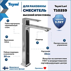 Teymi Смеситель для раковины чаши Lori T10259 хром – фотография-14