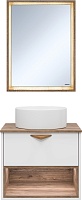 Brevita Мебель для ванной Bergen 60 подвесная дуб галифакс олово/белая