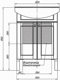 Aquanet Тумба с раковиной "Честер 60" белый/серебро – фотография-6