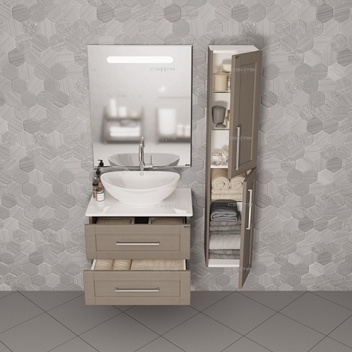СанТа Мебель для ванной Венера 70 дуб вулканический – картинка-3