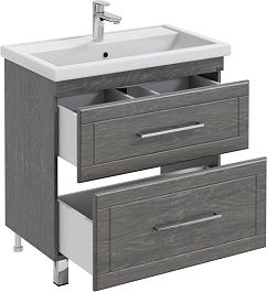 СанТа Тумба под раковину Венера 80 дуб шале графит – фотография-2