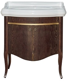 Misty Мебель для ванной Агата 80 орех – фотография-5