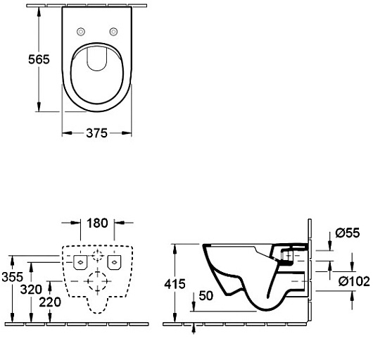 Villeroy & Boch Унитаз подвесной Subway 2.0 5614 R0 01 – картинка-3