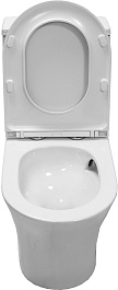 Azario Унитаз-моноблок Vally AZ-80687 безободковый с бачком с сиденьем микролифт белый – фотография-8