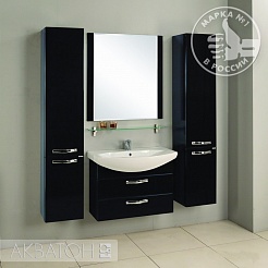 Акватон Мебель для ванной Ария 80 М черная – фотография-5