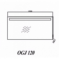 Kolpa San Зеркало Jolie OGJ 120 WH/WH – фотография-2