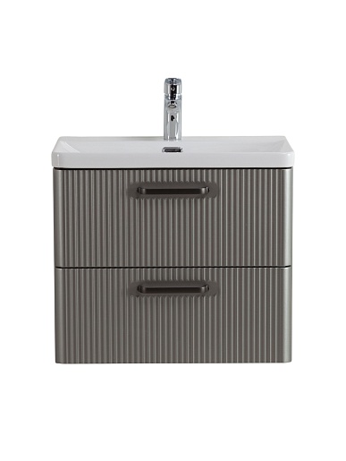 BelBagno Тумба с раковиной Due 60 подвесная Сатин ручки Матовый тёмный никель – фотография-10