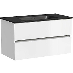 Sancos Тумба с раковиной Urban 90 белый глянец раковина Element 91 CN7002MB – фотография-1