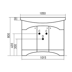 Mixline Тумба с раковиной Крит 105 патина золото – фотография-3