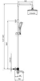 Gappo Душевая стойка G18 G2418-23 золотой сатин – фотография-3