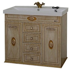 Misty Тумба для умывальника Roma 75 ясень патина – фотография-1