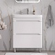Equil Тумба с раковиной Nice 60 2 ящика напольная белая – фотография-18