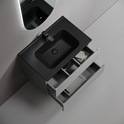 Sancos Тумба с раковиной Folk 70 ergraut soft раковина Element 71 CN7007MB – фотография-6