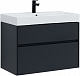 Aquanet Мебель для ванной Бруклин 85 подвесная черная матовая – картинка-52