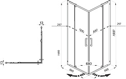 Triton Душевой уголок Каппа-Хром 90/90 Щ0000054220 – фотография-6