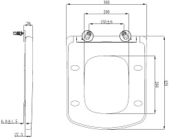 Allen Brau Унитаз подвесной Liberty 4.33004.20 белый с крышкой 4.33006.20 – фотография-4