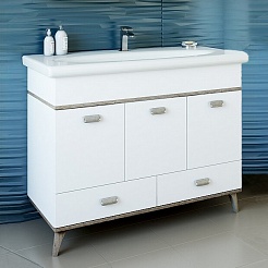 Sanflor Мебель для ванной Бруно 105 белый, орегон – фотография-4