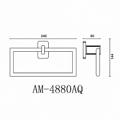 Art&Max Полотенцедержатель Gotico AM-4880AQ – фотография-2