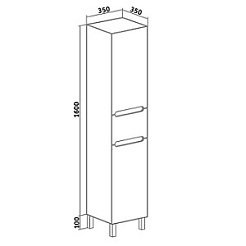 Runo Пенал для ванной Парма 35 R – фотография-4