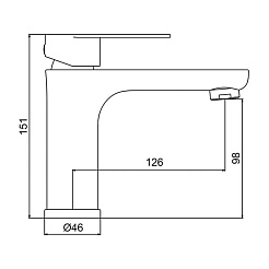 Frap Смеситель для раковины H806-6 F10806-6 черный – фотография-3
