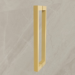 Vincea Душевой уголок Extenza 90/100x90 VSR-4EX901090CLG профиль брашированное золото стекло прозрачное – фотография-4
