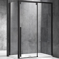 Vincea Душевой уголок Lugano 140x90 VSR-1L9014CLB-1 профиль черный стекло прозрачное