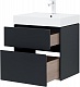 Aquanet Мебель для ванной Бруклин 60 подвесная черная матовая – картинка-54