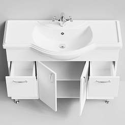 Водолей Мебель для ванной Колумбия 105 белый – фотография-8