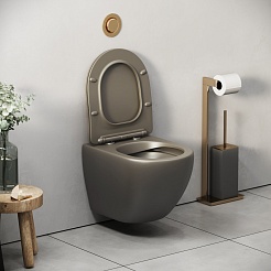 Grossman Унитаз подвесной Color GR-4455GSMS хаки матовый – фотография-9
