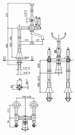 Cezares Смеситель DIAMOND-VDPS-01-Sw-N напольный – фотография-2